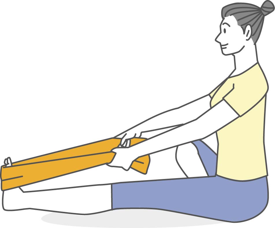 足首タオルストレッチ