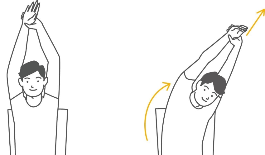 体側ストレッチ